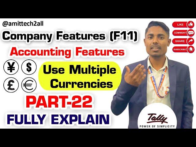 Fully Explain Allow Multiple Currency in Tally/Tally ERP-9||Part 22||Hindi Tutorial|| @amittech2all