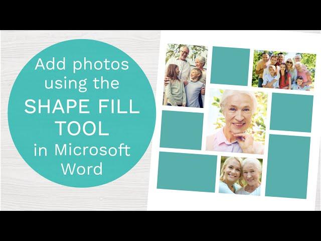 How to add photos using the Shape Fill Tool in Microsoft Word