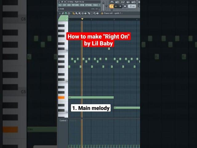 How to make "Right On" by Lil Baby in FL Studio #shorts