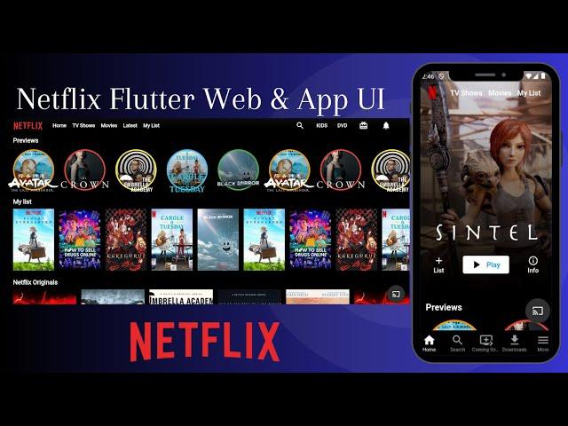 Creating a Netflix Inspired Responsive UI Design in Flutter - App & Web Development