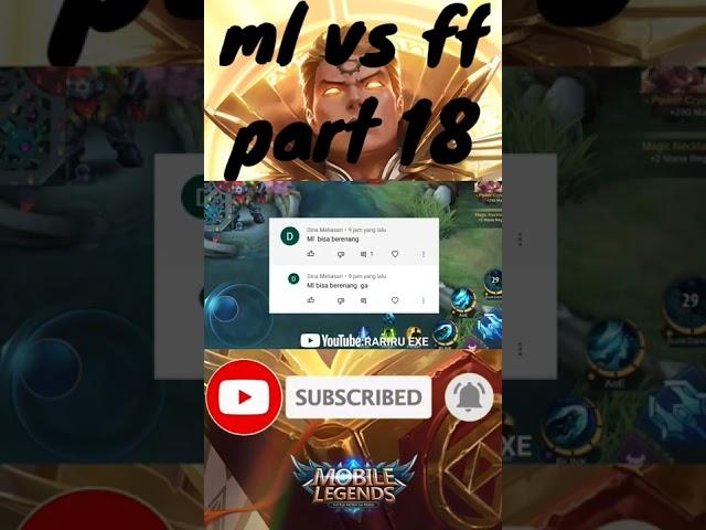 ml vs ff part 18 #shorts #mlbb #mobilelegends