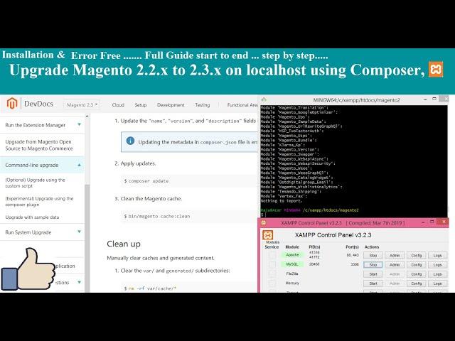 Installation , Upgrade Magento 2.2.x to 2.3.x using composer | Xampp | Localhost | Error Free