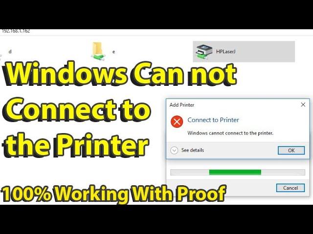 Windows Can not Connect to the Printer || Windows  10 Security Update (KB5005565)