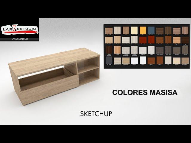 INSTALACIÓN MATERIALES  COLORES DE MELAMINA MASISA PARA SKETCHUP