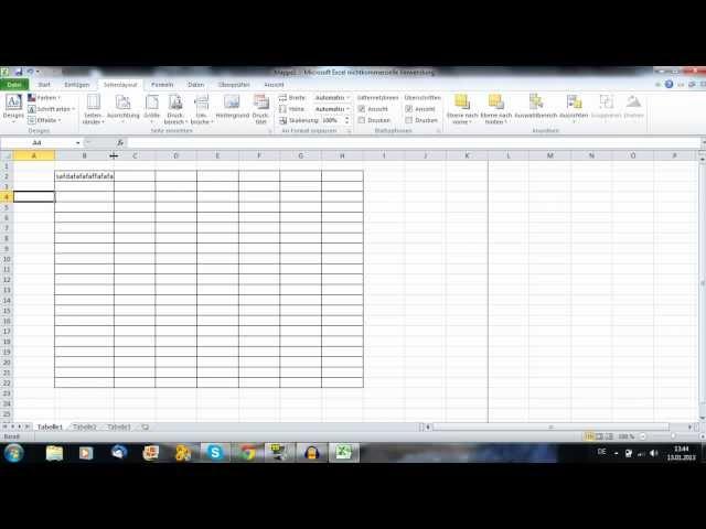 Microsoft Excel Grundkurs #001- Tabellen erstellen