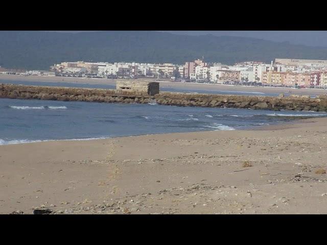 Barbate desde la playa del Botero