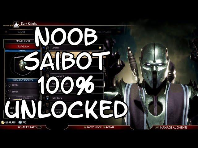 Noob Saibot Showcase - All Gear, Skins, Cinematics & Finishers Unlocked - Mortal Kombat 11