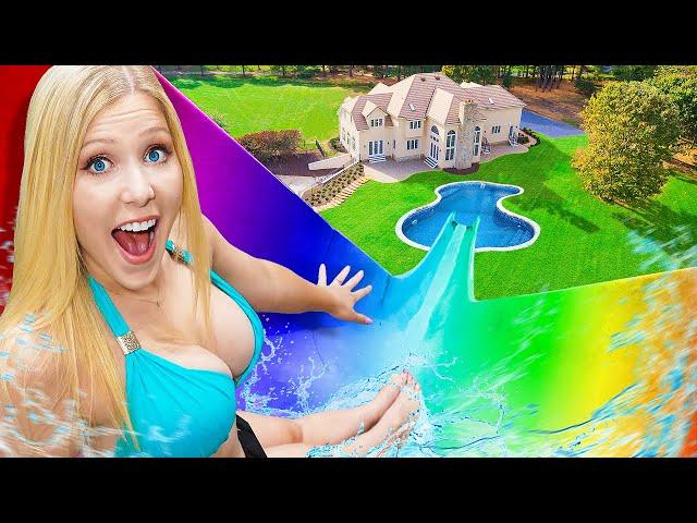 I Made a SECRET Waterpark in My Backyard!