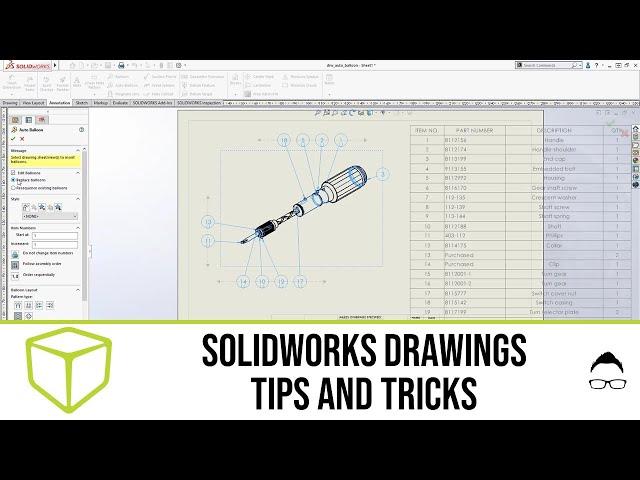 SOLIDWORKS Tutorial - Drawings Tips and Tricks