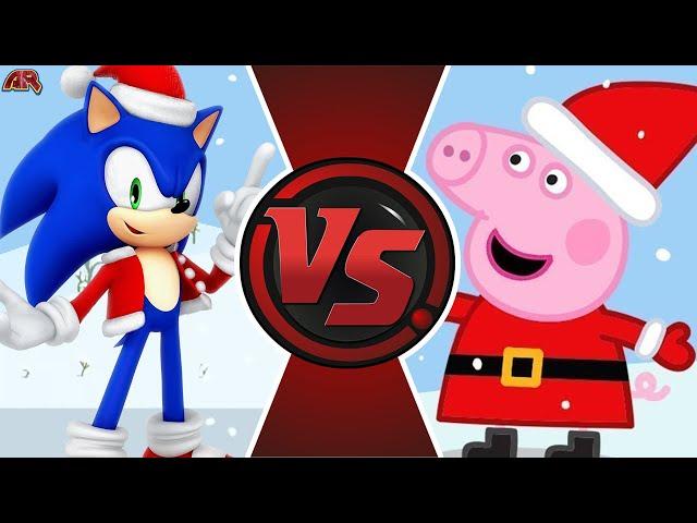 SONIC vs PEPPA PIG: CHRISTMAS SPECIAL! (Peppa Pig vs Sonic The Hedgehog Movie) Sonic Cartoon Fight!