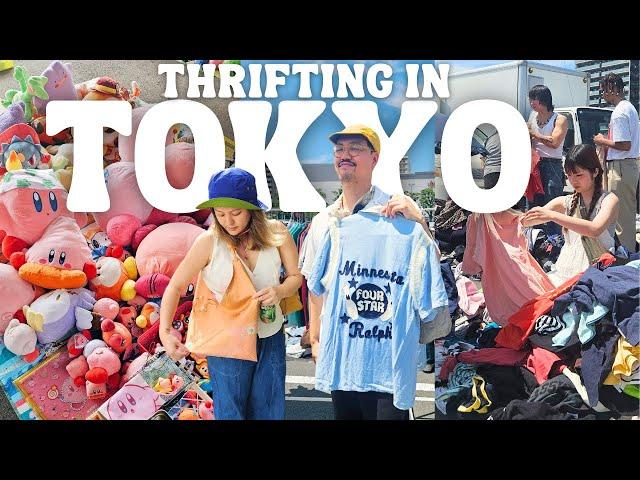 Thrifting in Japan Vlog  Tokyo's Biggest Flea Market, Vintage Shopping Haul, Tokyo Vlog 2024