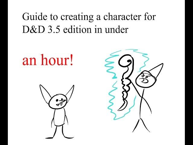 How to create a D&D 3.5 character in under an hour!