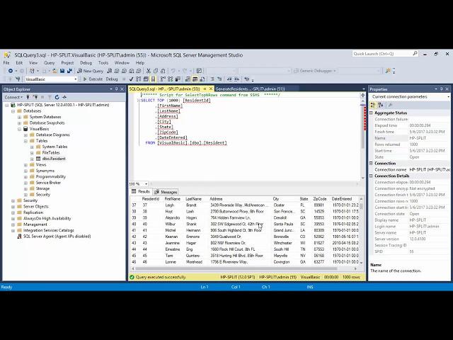 Microsoft SQL Server Management Studio - Create Database and Load SQL File