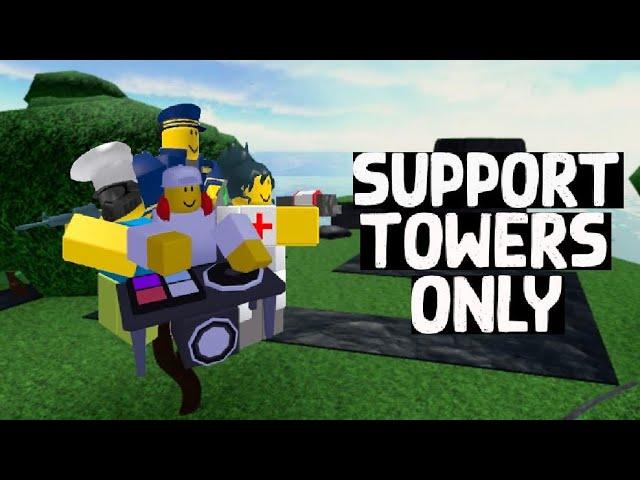 Support Towers Only || Tower Defense Simulator || ROBLOX