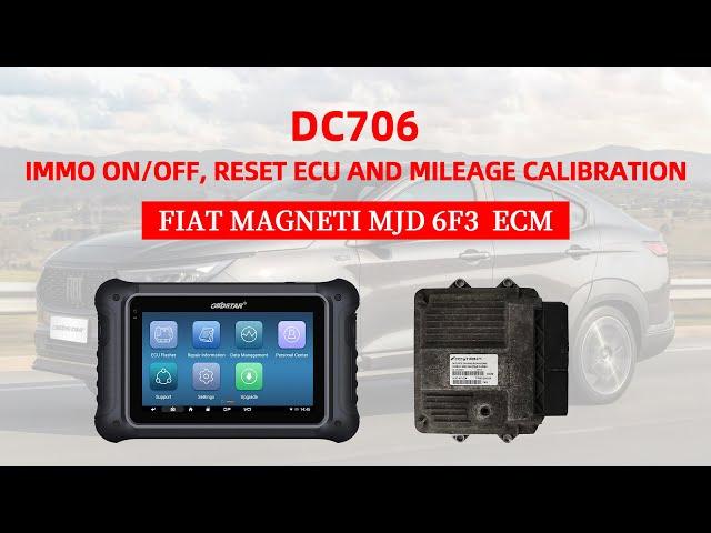 OBDSTAR DC706 Fiat MJD 6F3 ECM IMMO OFF, Reset ECU and Mileage Correction- OBDII365