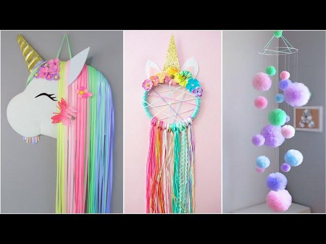 DIY room decor UNICORN wall hanging / EASY ideas for Girls room organization / korean diy room decor