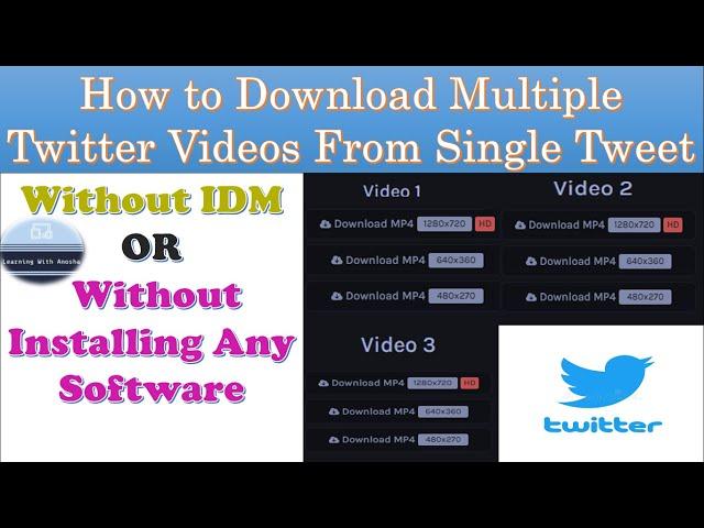 How to Download Multiple Twitter Videos From Single Tweet without IDM or Any Other Software