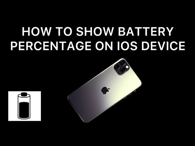 How To Show Battery Percentage On iPhone - How To Show Battery Percentage On iPad-Battery Percentage