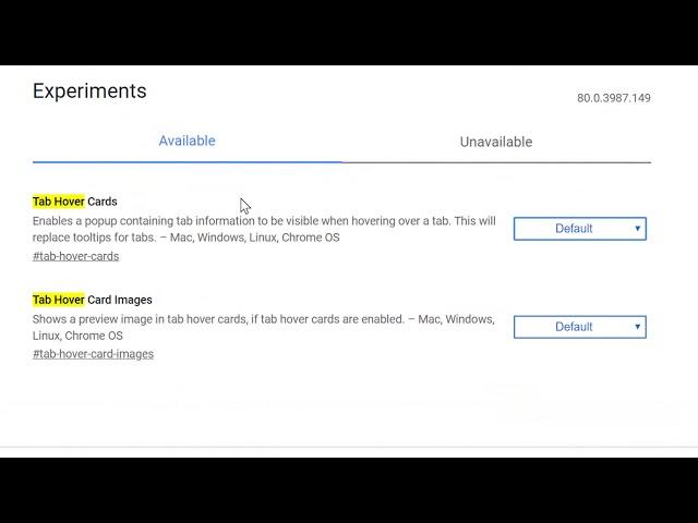 How to Disable Tab Hover Cards in Google Chrome