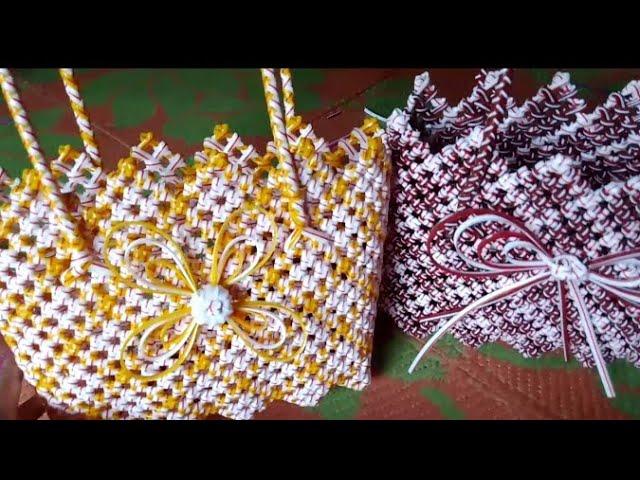 How to make plastic wire bag//Simple design