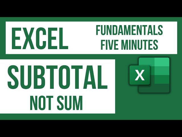 SUBTOTAL vs SUM - Excel