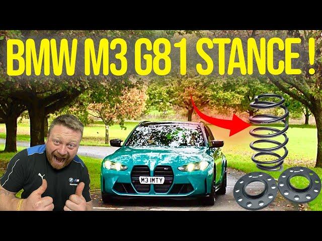 G81 M3 Stance Upgrade: Front Lowered with Eibach Springs & Spacers!