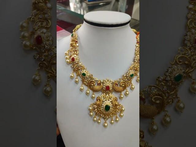 Wonderful huge necklace in 50 gr casting design from Adharva jewels... 91.6 hallmark jewelry.