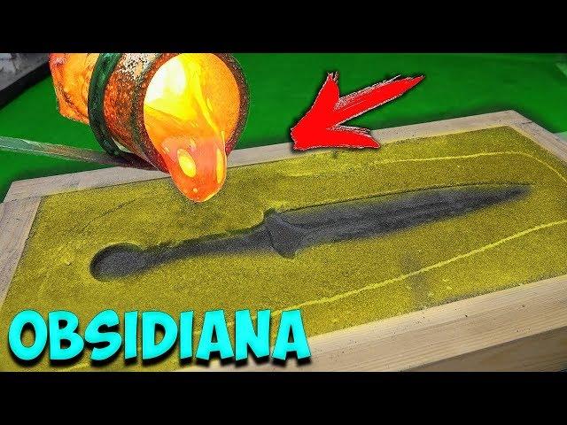 HICE UNA ESPADA DE OBSIDIANA - PRESIONE LA LAVA Y LA DERRAME EN...