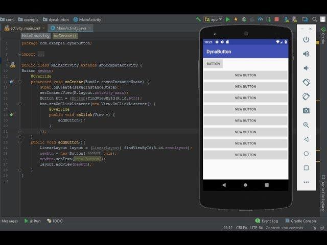 How To Generate Dynamic Button in android