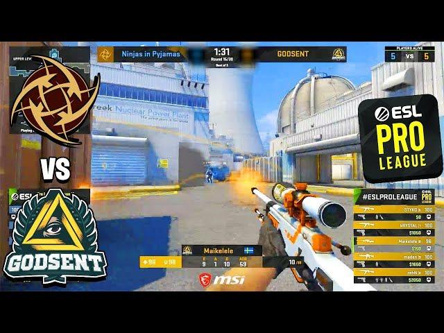 NiP vs GODSENT - ESL Pro League - BEST MOMENTS | CSGO