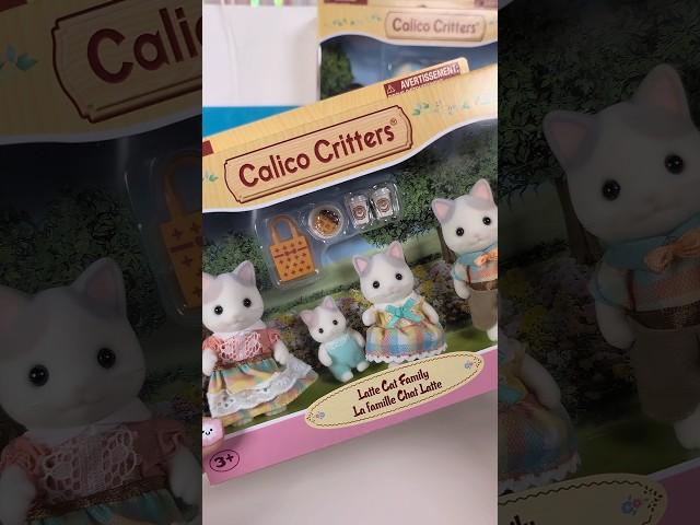 Calico Critters Latte Cat Family! #as #asmr #calicocritters