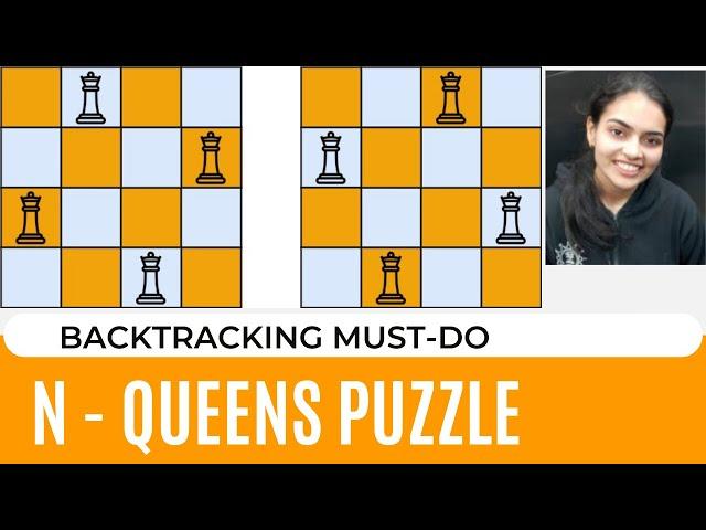 N Queens Puzzle | Placing n queens on an n×n chessboard such that no two queens attack each other