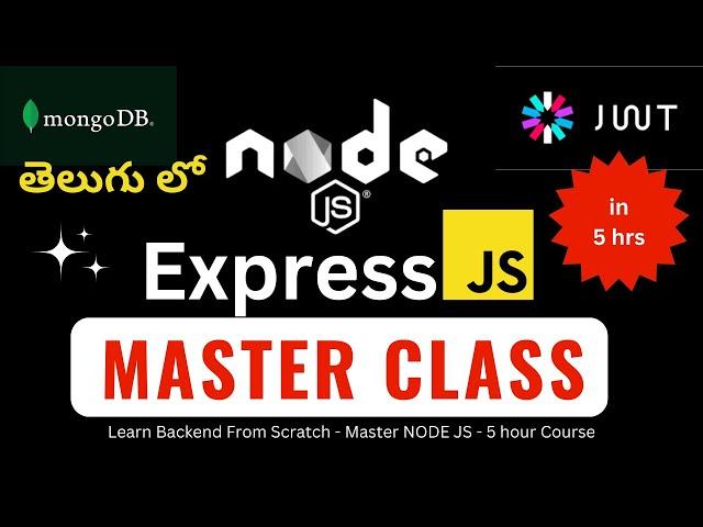 Node JS Beginner Course in Telugu || Learn Node JS in 5 hours