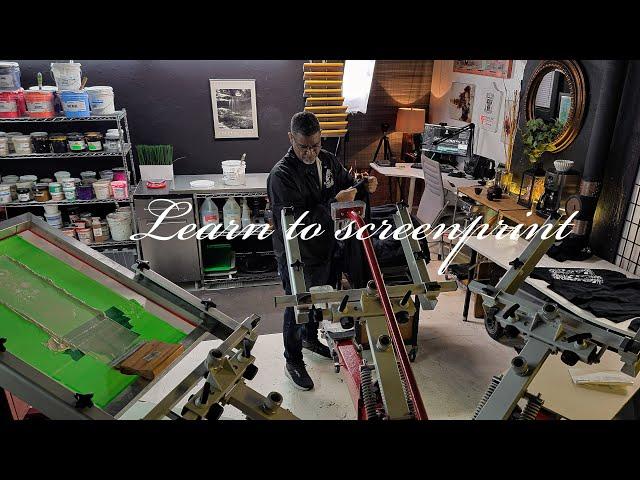 Watch, relax & learn the process of screen printing