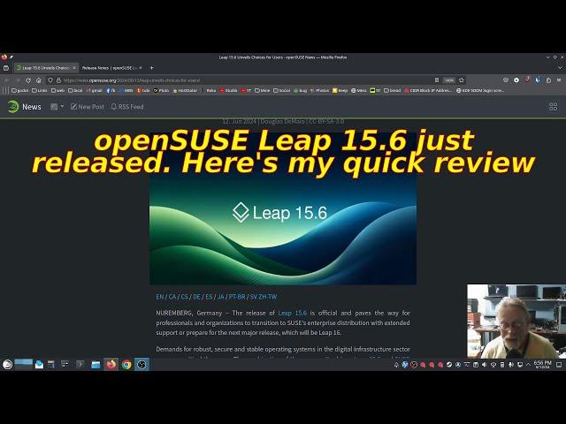 OpenSUSE Leap 15.6 just released, here's my take on the KDE plasma version