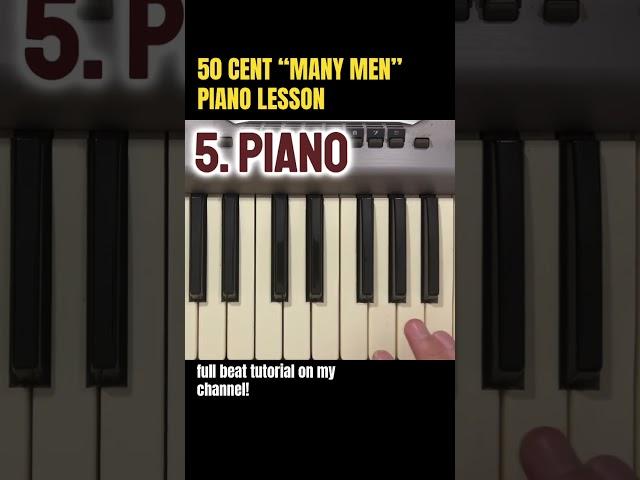 “Many Men” Quick Piano Lesson #pianotutorial #pianolessons #50cent #manymen #piano o