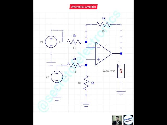 Differential Amplifier using OP Amp