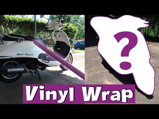 Vinyl Wrapping Scooter