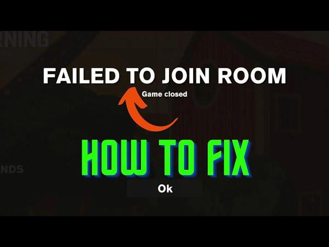 Fix “Failed To Join Room” Error In Content Warning Game | Game is closed | Game Doesn't Exist