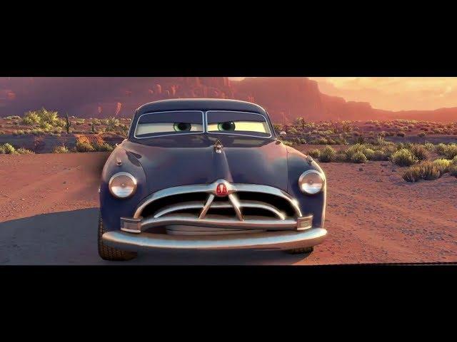 Cars Lightning McQueen sees Doc Hudson race