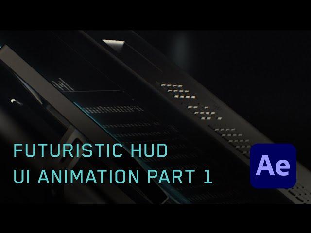 Futuristic HUD UI animation part 1