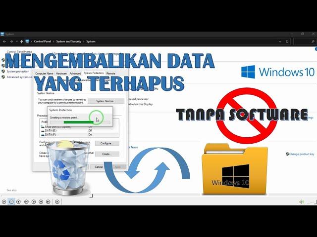 Mengembalikan Data Yang Terhapus di Windows10 Tanpa Software || Restore Erased Data Windows 10