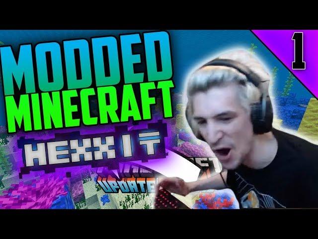 XQC MODDED MINECRAFT - xQc plays Minecraft Hexxit #1 | xQcOW