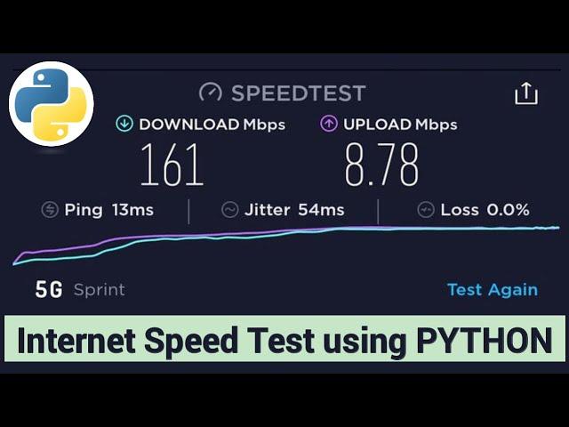 How to do internet speed test using python | Checking internet speed with python