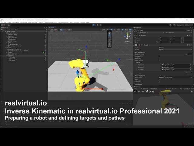 Tutorial - realvirtual.io  - Inverse robot kinematic with Unity