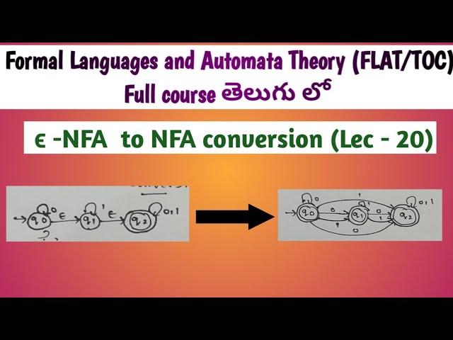 epsilon NFA to NFA conversion | ϵ -NFA to NFA conversion | non deterministic finite automata