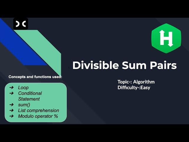 Divisible Sum Pairs |  [HackerRank] | Problem Solving | Algorithm