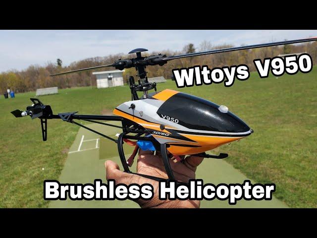 Wltoys V950 Brushless RC Helicopter (Spring Flight)