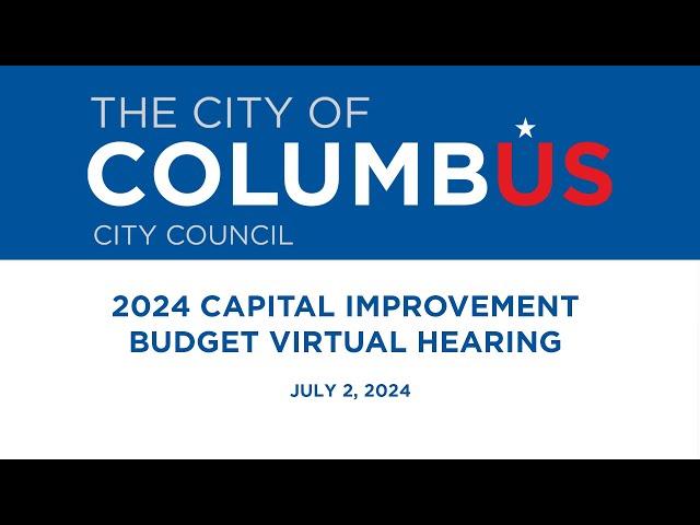 Council Finance & Governance Committee: 2024 Capital Improvements Budget