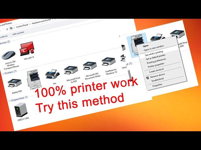 Fix All printer issues in windows 100% working